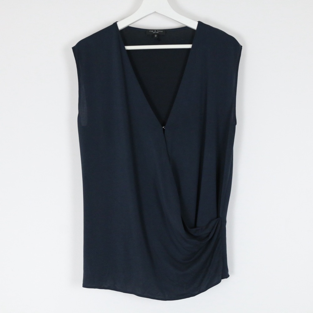 Rag & Bone Crossover Drape Blouse